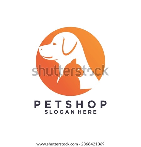 Vector pet icon logo design with creative element concept premium vector