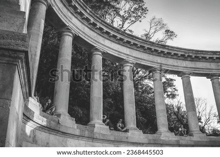 Semicircular collonade on the Gellert hill ,Budapest. High quality photo
