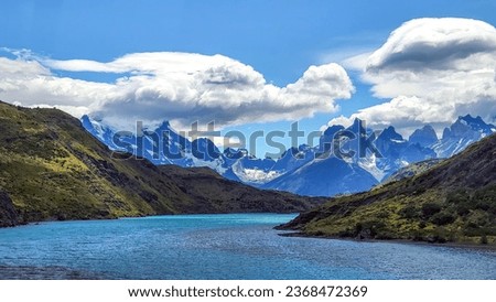 Landscape of torres del paine national park patagonia chile