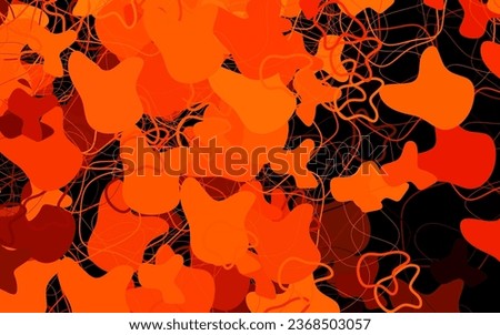 Dark Orange vector pattern with random forms. Simple colorful illustration with abstract gradient shapes. Best smart design for your business.