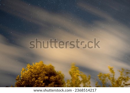 long exposure photo of the night sky