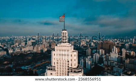 Sao Paulo Banespa Tower Height Skyscraper Building Architecture History Altino Arantes Urban Landmark Financial Center Heritage Observatory Lookout Farol Reinforced Concrete Elevators 20th Century SP Royalty-Free Stock Photo #2368556951
