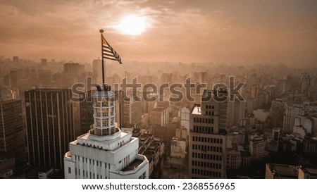 Sao Paulo Banespa Tower Height Skyscraper Building Architecture History Altino Arantes Urban Landmark Financial Center Heritage Observatory Lookout Farol Reinforced Concrete Elevators 20th Century SP Royalty-Free Stock Photo #2368556965