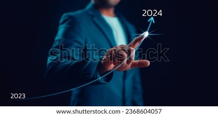 2024 new year, new business start up, target and goal action plan for success growth, market trend on 2024, increasing business. Challenge and business strategy, Business annual plan and development. Royalty-Free Stock Photo #2368604057