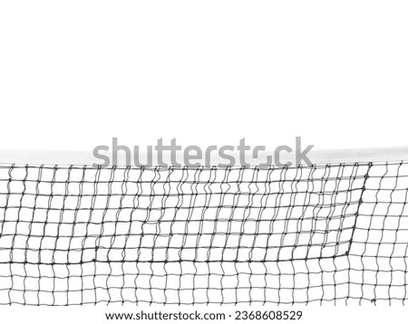 Tennis net isolated on white background. Tennis sport.