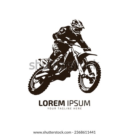 minimal and abstract logo of mud bike icon dirt bike vector silhouette isolated design