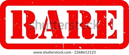 Red Rare Unique Rubber Stamp Grunge Texture Label Badge Sticker Vector EPS PNG Transparent No Background Clip Art Vector EPS PNG 