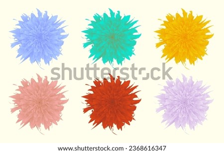 multicolor flower in an isolated background