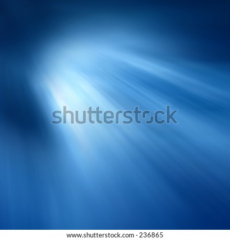 Abstract of blue rays of light