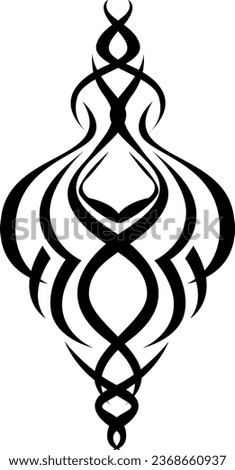 Black lines tattoo, tattoo illustration, vector on a white background.