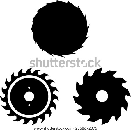 Cut Blade Silhouette Vector on white background
 Royalty-Free Stock Photo #2368672075