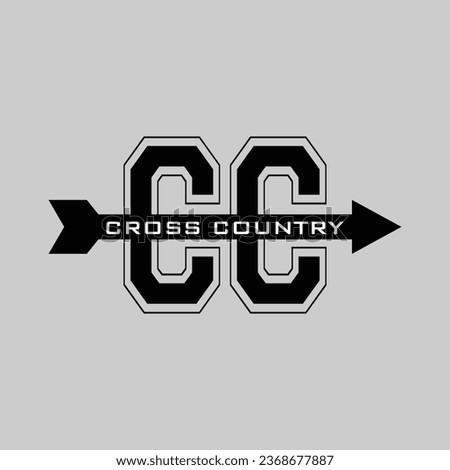 CC cross country t shirt design vector