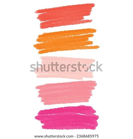 Vector collection of hand drawn scribbles. Color palette for your design