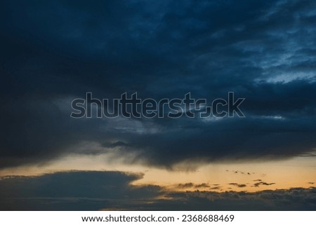 Summer evening sky just after sunset. Royalty-Free Stock Photo #2368688469