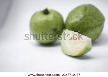 Guava fruit with white background