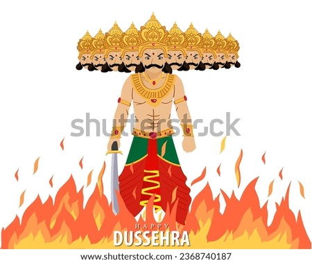 Ravan Dahan for Dusshera celebration festival of India Royalty-Free Stock Photo #2368740187