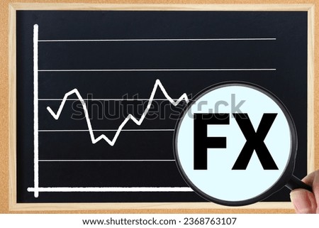 Image of blackboard graph and FX Royalty-Free Stock Photo #2368763107