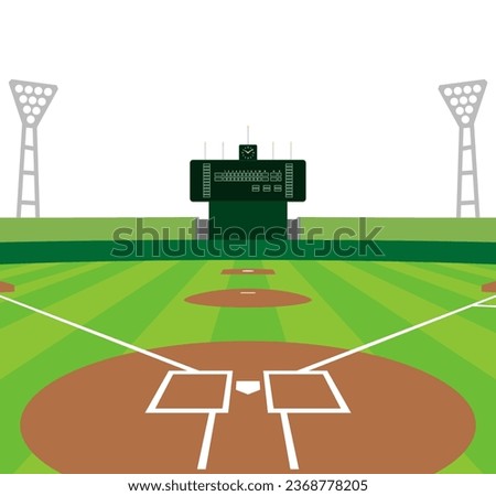 The baseball ground isolated on white background
