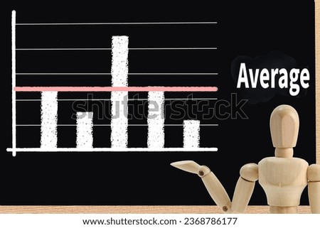 Diagram showing graphs and their averages Royalty-Free Stock Photo #2368786177