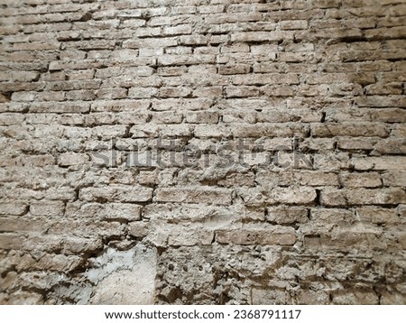 bricked wall pattern and cement concrete old wall from old building kota tua jakarta indonesia