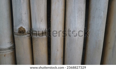 the walls of a simple building, made from dry bamboo pieces on nails