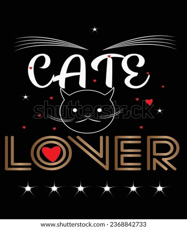 typography design t shart cate lover design
