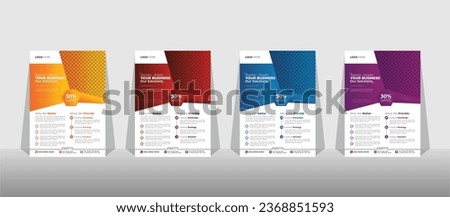 Corporate Business Flyer poster pamphlet brochure cover design layout background, two colors scheme, vector template in A4 size.
