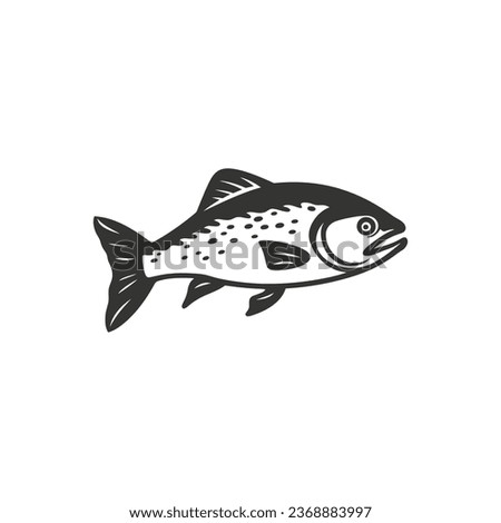 Salmon fish Icon on White Background - Simple Vector Illustration