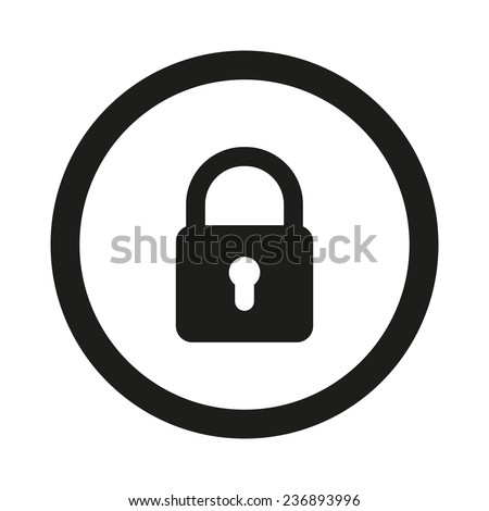 lock symbol on white background Royalty-Free Stock Photo #236893996