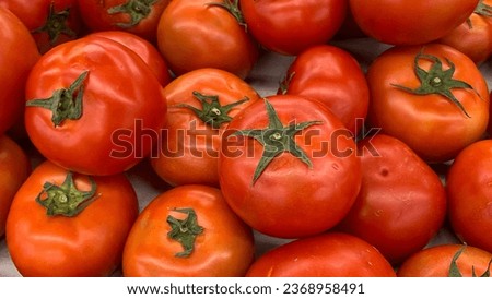 fresh tomatoes in the supermarket