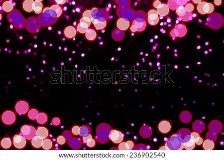 Pink color defocused bokeh lights at Night 
