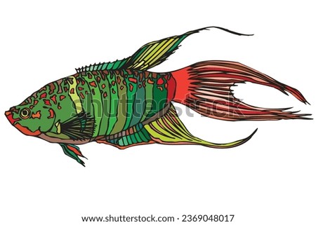 Fish Victor Art Design Template, Use Logo, Book ETC