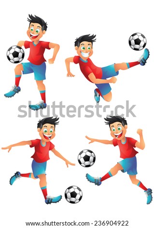 Spain soccer player cartoon character posing