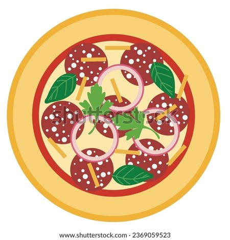 vector pizza icon isolated on white background