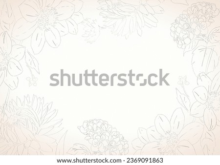 Floral frame hand drawn illustration
