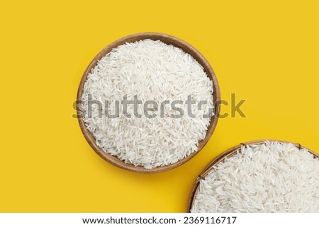 Raw super kernel basmati rice long grain Royalty-Free Stock Photo #2369116717