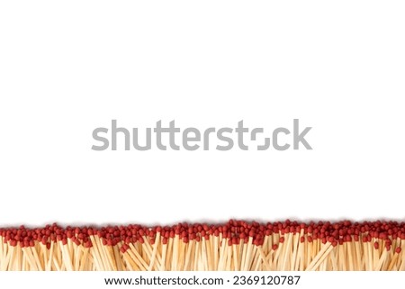 Boxes with new matchsticks isolated on a background. Top view. 