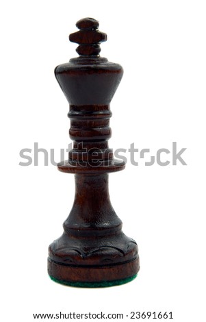 black chess king isolated on white background