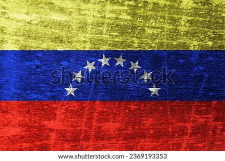 Venezuela flag painted on wood