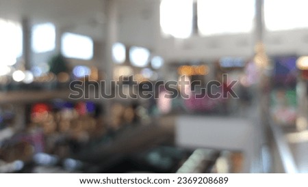 Blur focus of Interior of the commercial centre.Blur focus of  large department stores.