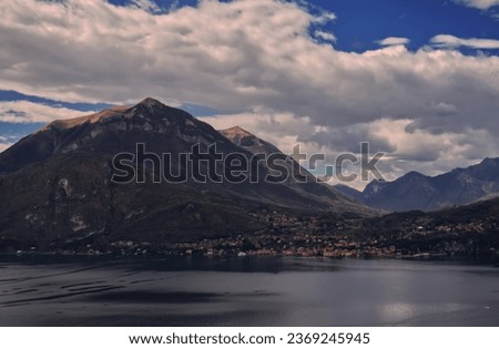 Panorama of Lake Como in Bellano in the province of Lecco.