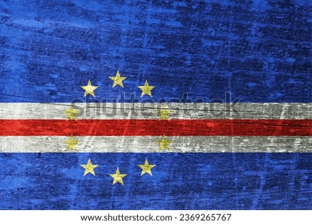 Cape Verde flag painted on wood