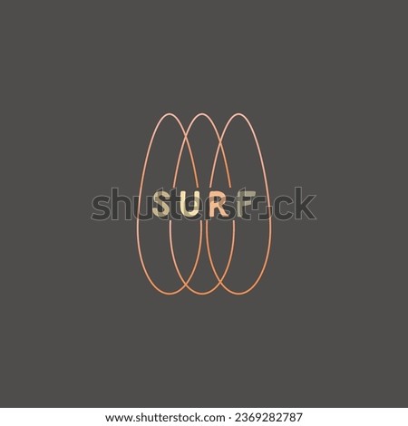 surf vector t shirt flat logo type design with adobe illustrator for print