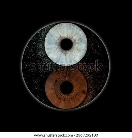 The Yin and Yang symbol sticker vector- Iris Photo - Pupil Photo