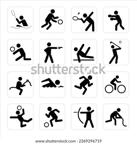 Sports action line icon. Exercise line icon