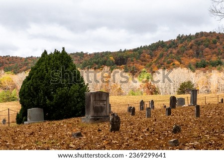 An old historic graveyard in Cades Cove, Great Smoky Mountains National Park, Tennessee, USA Royalty-Free Stock Photo #2369299641