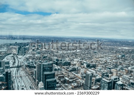 Photo of the city of Toronto from above, Canada.