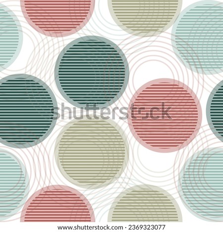 Polka dot multi-colored watercolor seamless pattern. Multi-colored circles, blots. Texture. Vector
