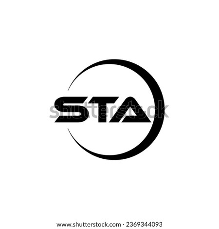 STA Letter Logo Design, Inspiration for a Unique Identity. Modern Elegance and Creative Design. Watermark Your Success with the Striking this Logo. Royalty-Free Stock Photo #2369344093