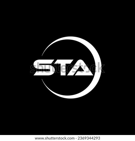 STA Letter Logo Design, Inspiration for a Unique Identity. Modern Elegance and Creative Design. Watermark Your Success with the Striking this Logo. Royalty-Free Stock Photo #2369344293